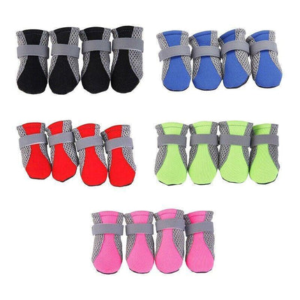 4PCS L Size Anti Slip Waterproof Protective Dog Shoes Rain Boots Pet Socks Booties - Aimall