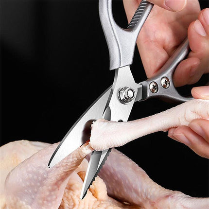 2x Japanese Heavy Duty Stainless Steel Kitchen Scissors Shears Fish Chicken Bone - Aimall