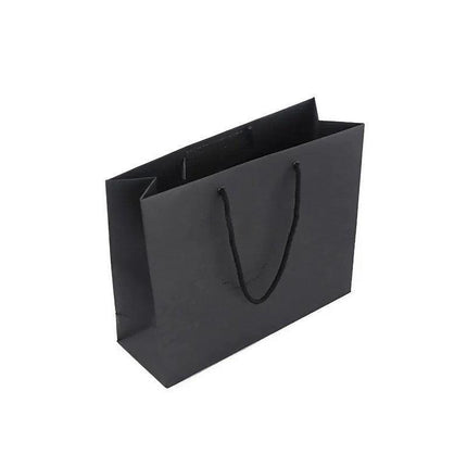 150PCS Bulk Black Paper Bags Gift Shopping Carry Craft Bag with Cutton Handles - Aimall