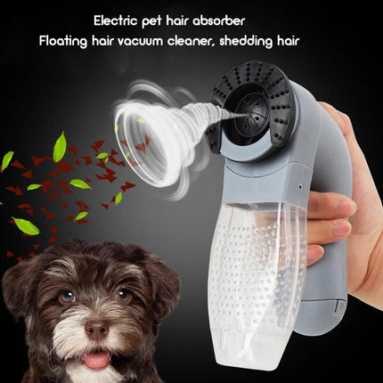 Electric Pet Dog Cat Hair Remover Cleaner Grooming Brush Comb Vacuum Trimmer - Aimall