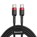 Red+Black Baseus 60W 100W USB C to Type C Charger Cable PD Fast Charge For Samsung - Aimall