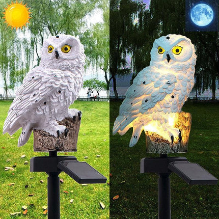Garden Light Waterproof Ornament Lawn Owl Solar Powered LED Novelty Lamp Outdoor - Aimall
