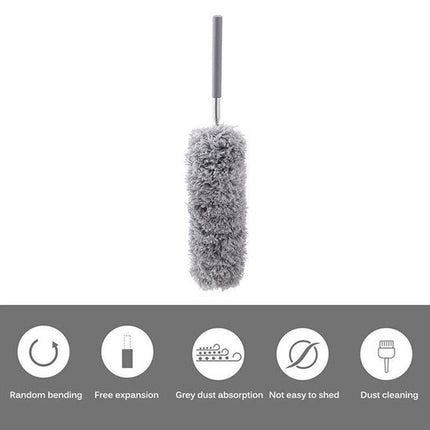 S/L Long Telescopic Feather Duster Extending Handle Home Cleaner Dust Brush Tool - Aimall