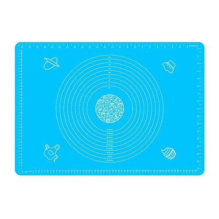 Blue Reusable Non-Stick Silicone Rolling Dough Mat Cake Pastry Baking Fondant Sheet - Aimall