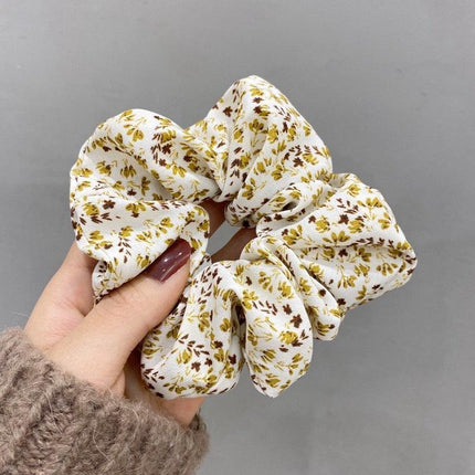 Fresh Hair Accessories Printed Hair Band Hair Rope Hair Ring Elastic Headband - Aimall