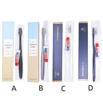 Star Hotel Toiletries Toothbrush and Toothpaste Set for Guesthouse Travel Use