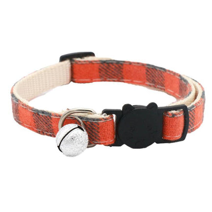 Cat Collar Reflective with Safety Release Breakaway Buckle Kitten Puppy Pet Bell - Aimall