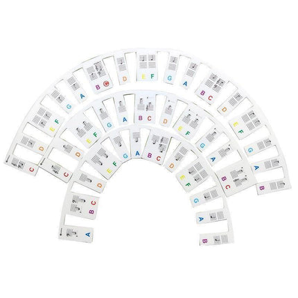 Removable Piano Keyboard Note Labels Reusable Silicone Stickers 88 Keys - Aimall