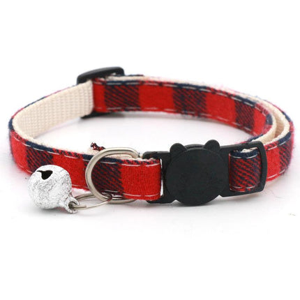 Cat Collar Reflective with Safety Release Breakaway Buckle Kitten Puppy Pet Bell - Aimall