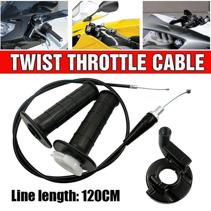 Twist Throttle Housing Hand Grip+120CM Cable 110cc 250cc PIT PRO Quad Dirt Bike - Aimall