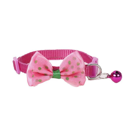 Bow Tie Cat Dog Kitten Collar with Breakaway Safety Release Buckle with Bell - Aimall