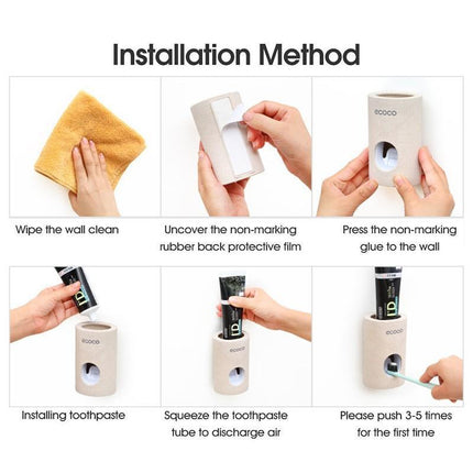 Auto Automatic Toothpaste Dispenser Toothbrush Holder Squeezer Wall Mount - Aimall
