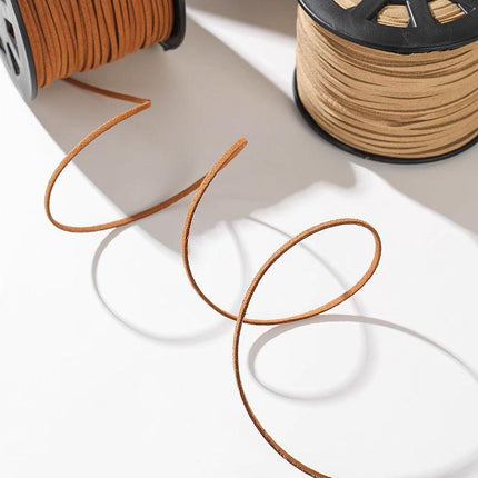92M Leather Beading String Buckskin Rope Braid Gift Box Decoration Stock - Aimall