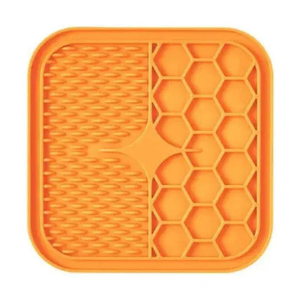 Silicone Pet Feeding Mat Slow Food Pads Dog Licking Pad Dispenser Plate 21*21*1cm - Aimall
