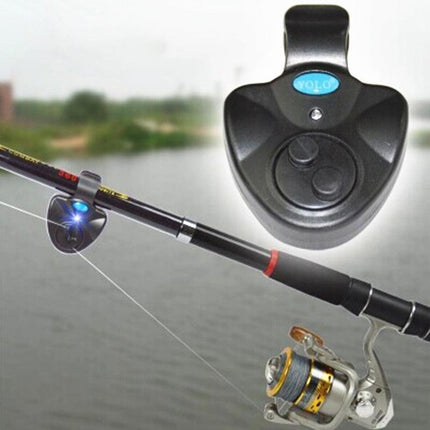 4PCS Electronic Fish Bite Sound Alarm LED Light Alert Bell Clip-On Fishing Rod - Aimall