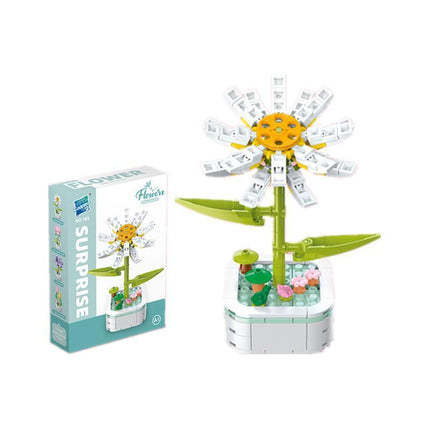 Block Bouquet Plant Building Block Plant Potted Bricks Bouquet 3D Model Toy - Aimall