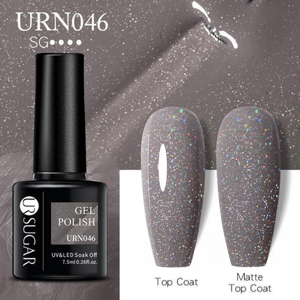 Color Glitter Nail Gel Polish UV LED Varnish Soak Off Manicure Top & Base Coat - Aimall