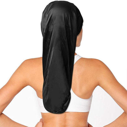 Sleep Cap Satin Silk Bonnet Wrap Hat Headwear Hair Sock Long Head Cover Turban - Aimall