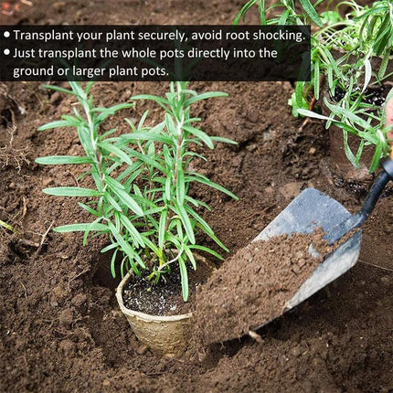 500PCS Nursery Pots Biodegradable Paper Pulp Peat Pots Plant Garden Seed Starter - Aimall