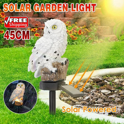 Garden Light Waterproof Ornament Lawn Owl Solar Powered LED Novelty Lamp Outdoor - Aimall
