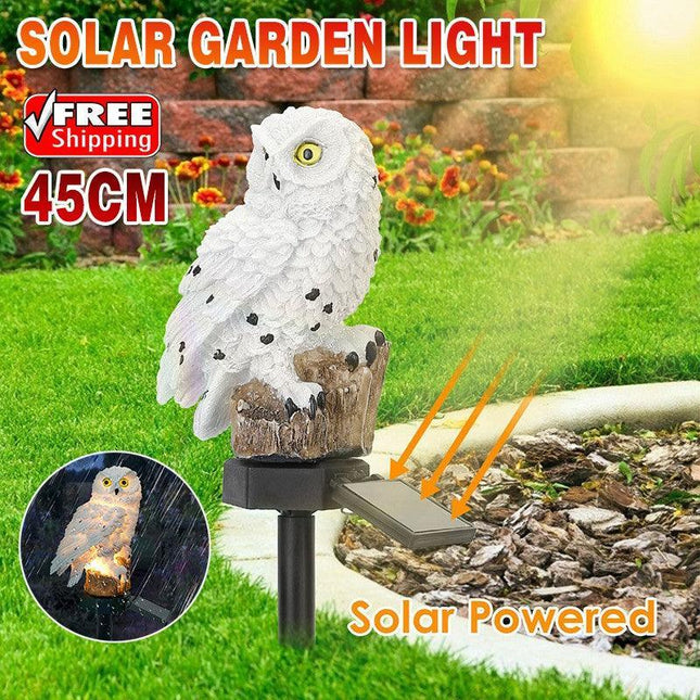Garden Light Waterproof Ornament Lawn Owl Solar Powered LED Novelty Lamp Outdoor - Aimall