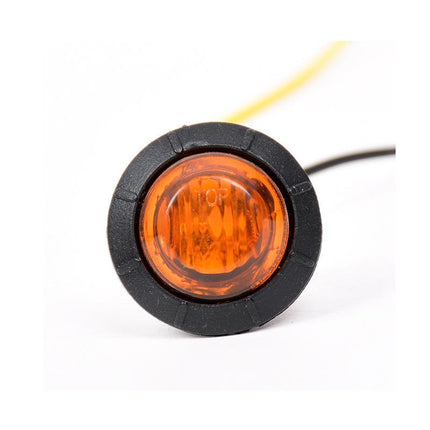 10X Round Marker Lights Amber LED Truck Trailer Side Clearance Indicators Light - Aimall