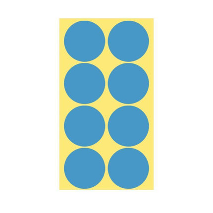 8/13/25/50mm Colour Sticker Dots Adhesive Round Labels Circular Scrapbooking Light Blue - Aimall