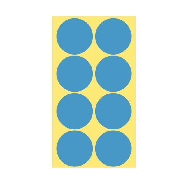 8/13/25/50mm Colour Sticker Dots Adhesive Round Labels Circular Scrapbooking Light Blue - Aimall