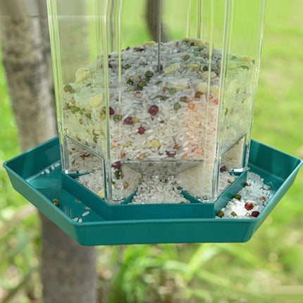 Garden Hanging Wild Bird Feeder Birds Gazebo Shape Container Waterproof Outdoor - Aimall