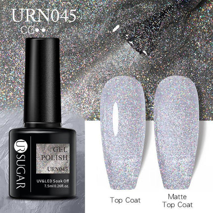 Color Glitter Nail Gel Polish UV LED Varnish Soak Off Manicure Top & Base Coat - Aimall