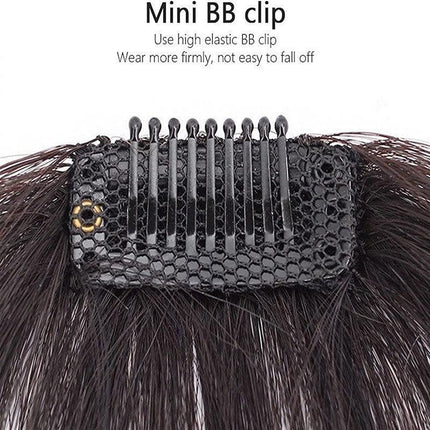 Clip In on Bangs Fringe Fake Hair Extensions Straight Front Neat Hair as Human - Aimall
