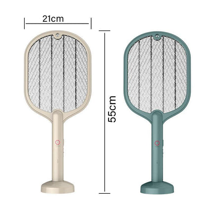 2 In 1 Electric USB Rechargable Racket Fly Swatter Mosquito Insect Killer Zapper - Aimall