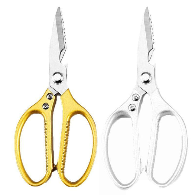 2x Japanese Heavy Duty Stainless Steel Kitchen Scissors Shears Fish Chicken Bone - Aimall