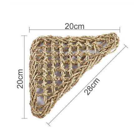 Natural straw reptile bed hammock for basking.