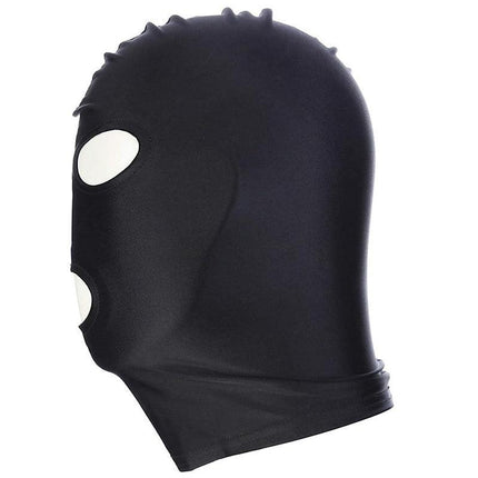 Black Face Mask Blindfold Head Mask Open Eye Mouth Adult Cosplay Gimp Mask - Aimall