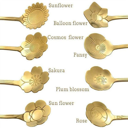 8x Spoon Long Handle Dessert Tea Coffee Mixing Spoon Stainless Steel Teaspoon - Aimall