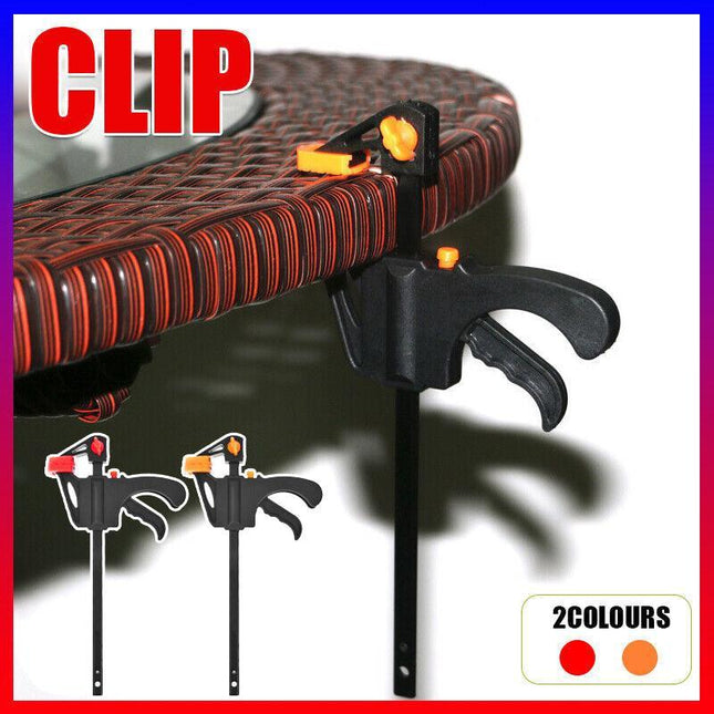 Quick Woodworking Clip Bar Clamp F-tyle Grip Quick Ratchet Release Squeeze Tools - Aimall