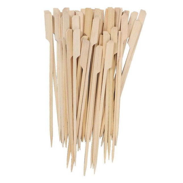 Bamboo Wooden Catering Paddle Skewers Disposable Finger Food Cocktail BBQ - Aimall