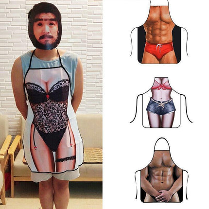 Funny Adult Men Women Novelty Aprons Party Game Cooking Kitchen BBQ Baking - Aimall