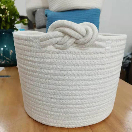 Twist Handle Round Storage Basket Durable Storage Bag Organiser Laundry Holder