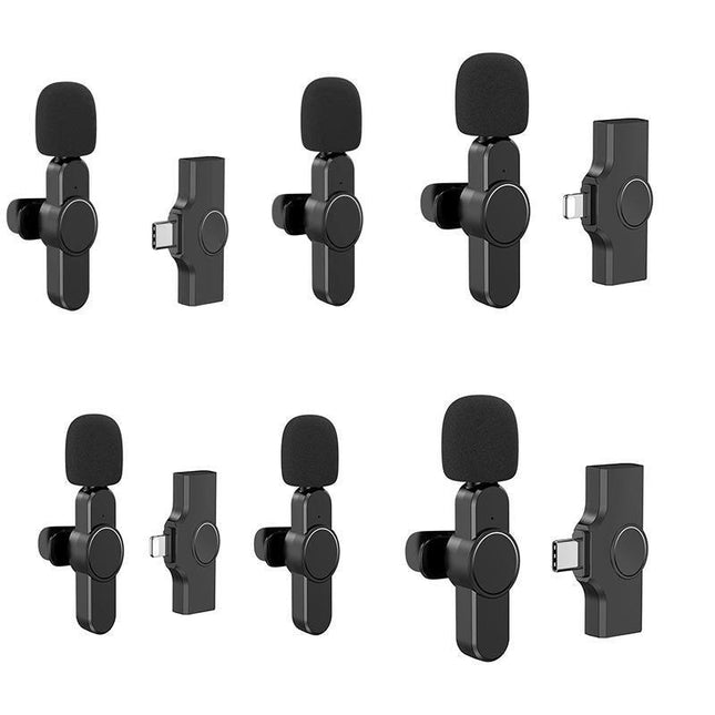 Wireless Lavalier Microphone Mic For Android Phone Apple Iphone Ipad Vlog Live Stream - Aimall