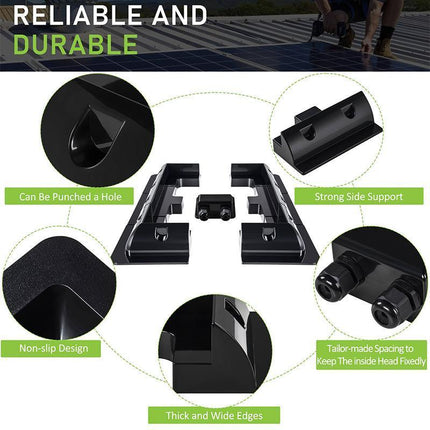 7PCS Solar Panel Corner Mounting Brackets Kit Vehicle Roof Mount Caravan Boat RV - Aimall