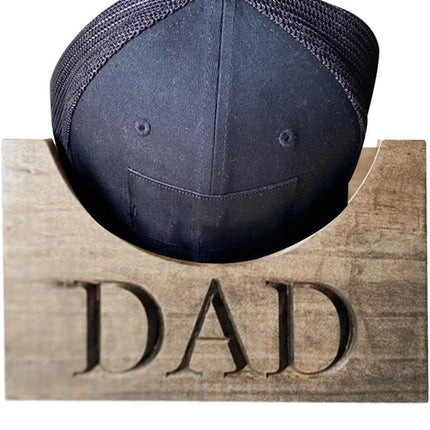 For Dad Rustic Wooden Hat Holder Display Stand Hat Storage Box For Baseball Caps