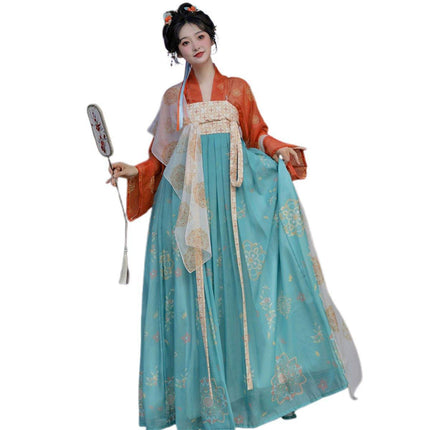 Chest Length Skirt Hanfu Female Summer Thin Daily Wear Traditional Chinese Dress