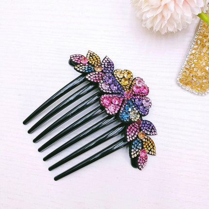 8Pack Rhinestone Hair Comb Non-Slip Simple All-Match Hair Accessories Fork Comb
