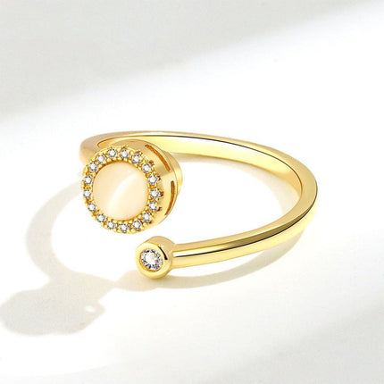 Cat Eye Bracelet Ring Set Fashion Jewellery Women Adjustable Accessories