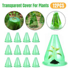 12PCS Clear Garden Plant Protector Bell Covers Round for Frost Birds Weather