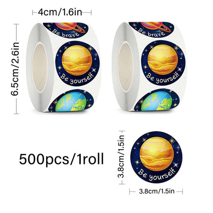 2 Rolls of Decorative Sticker Labels with Cute Designs for Crafting and Creative Projects