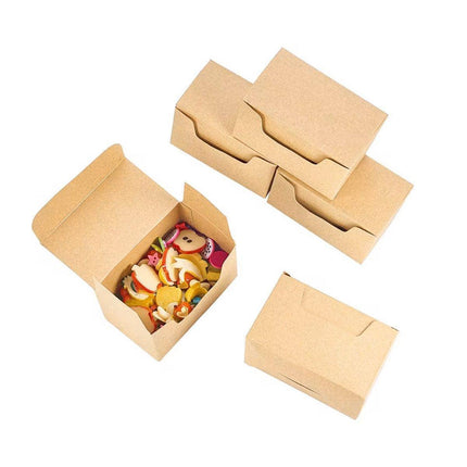 50pcs Retro Rectangular Kraft Paper Wedding Candy Boxes Gift Packaging Box