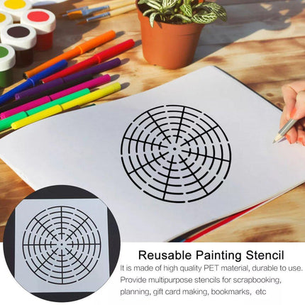 30PCS Mandala Stencil Set DIY Hand-painted Art Templates Craft Supplies Kit